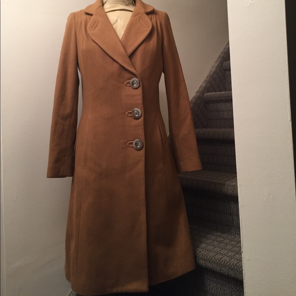 Camel color trench coat